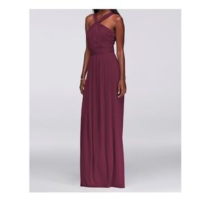 David’s Bridal size 2 wine bridesmaid dress
